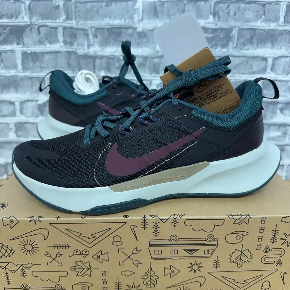 Nike Juniper Trail 2 Low Black Jungle Green DM0822-006 Mens 7 / Womens 8.5 New